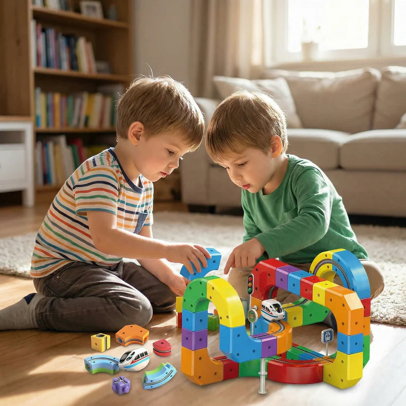Magnetic Train Track Building Set for Kids