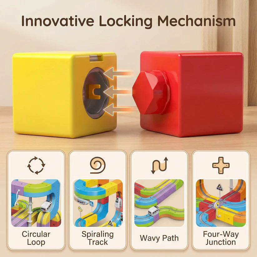 Magnetic Train Track Building Set for Kids