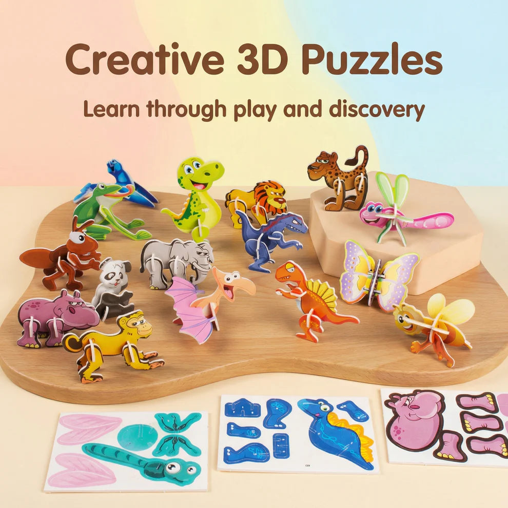Animal & Vehicle Puzzle Set for Kids
